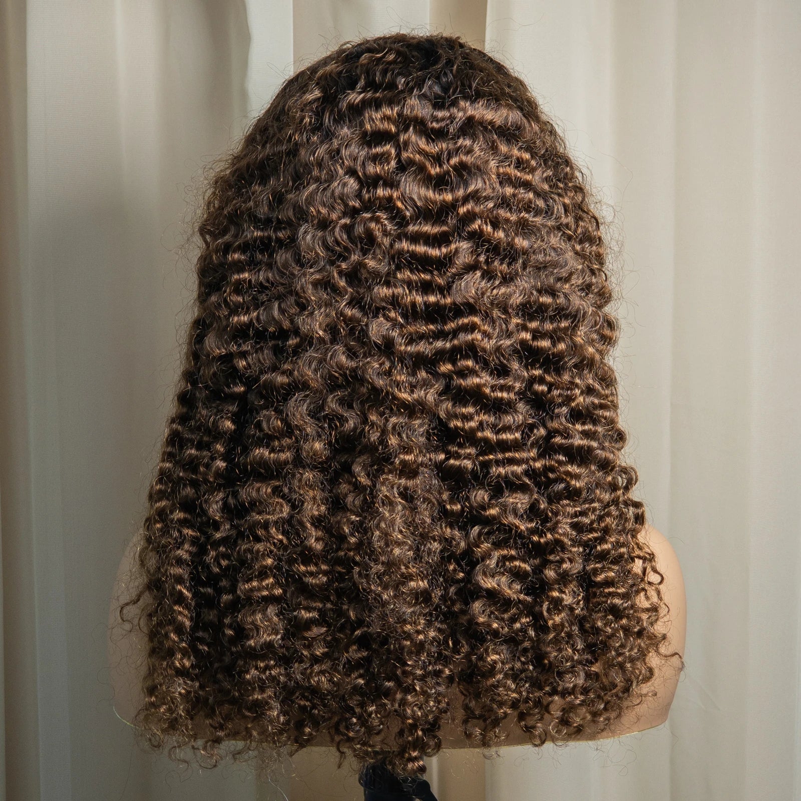 20" Deep Wave Double Drawn HD 5x5 Lace Closure Wig | Burmese Curly Remy Hair | 350% Density