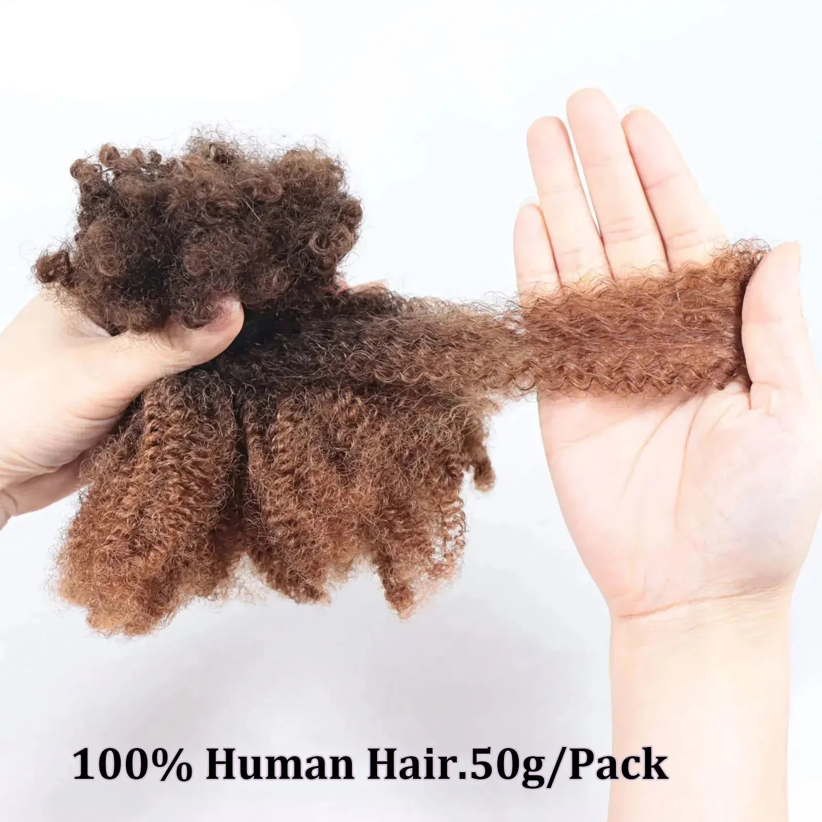 50g Afro Kinky Curly Bulk Human Hair | Braiding & Crochet Hair Extensions