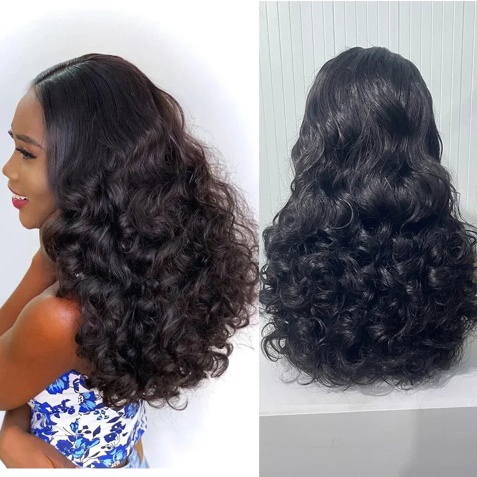 100% Human Hair | Highlight | Ombre | Double Drawn | Brazilian | Remy | Bouncy Body Wave | Full Fumi | Bouncy Weave | Wavy Hair Lace Wigs
