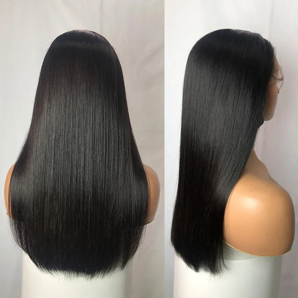350% Density Double Drawn Straight Lace Front Wig | 13x4 Transparent Brazilian Human Hair