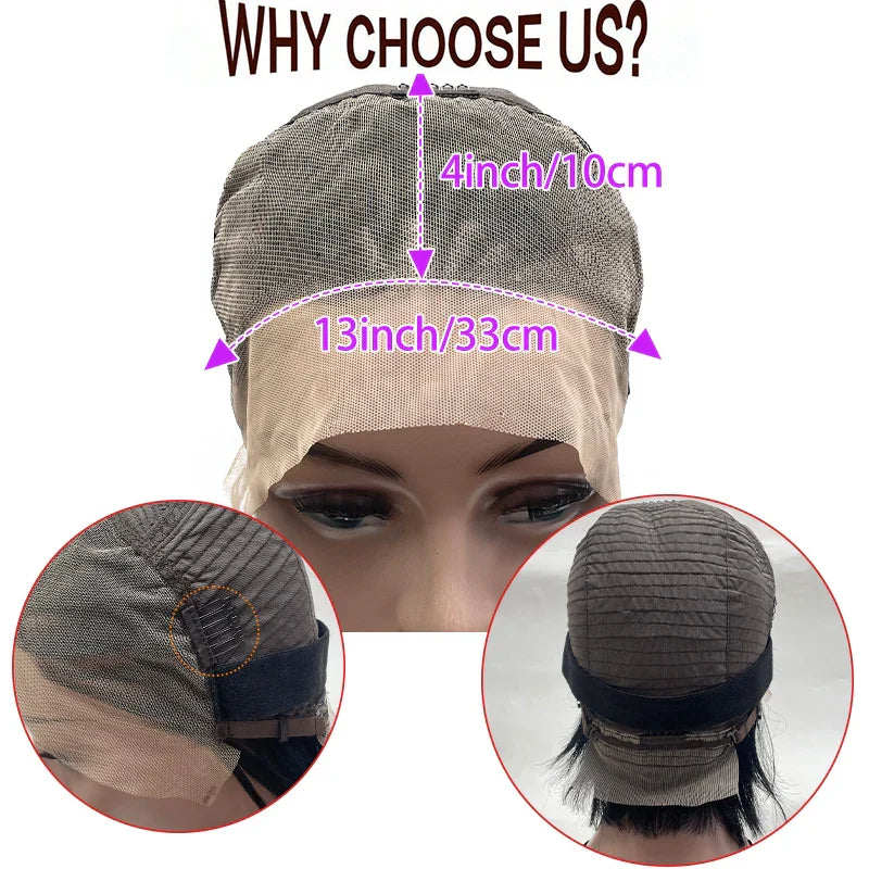 8" Short Afro Curly Braids Wig | 13x4 Lace Front Human Hair Wig | Beginner Friendly