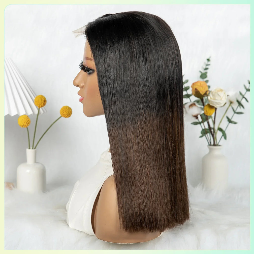 16A Double Drawn 1BT4 Chocolate Brown Bone Straight Wig | 2x6 Real HD Lace Raw Vietnamese Virgin Human Hair