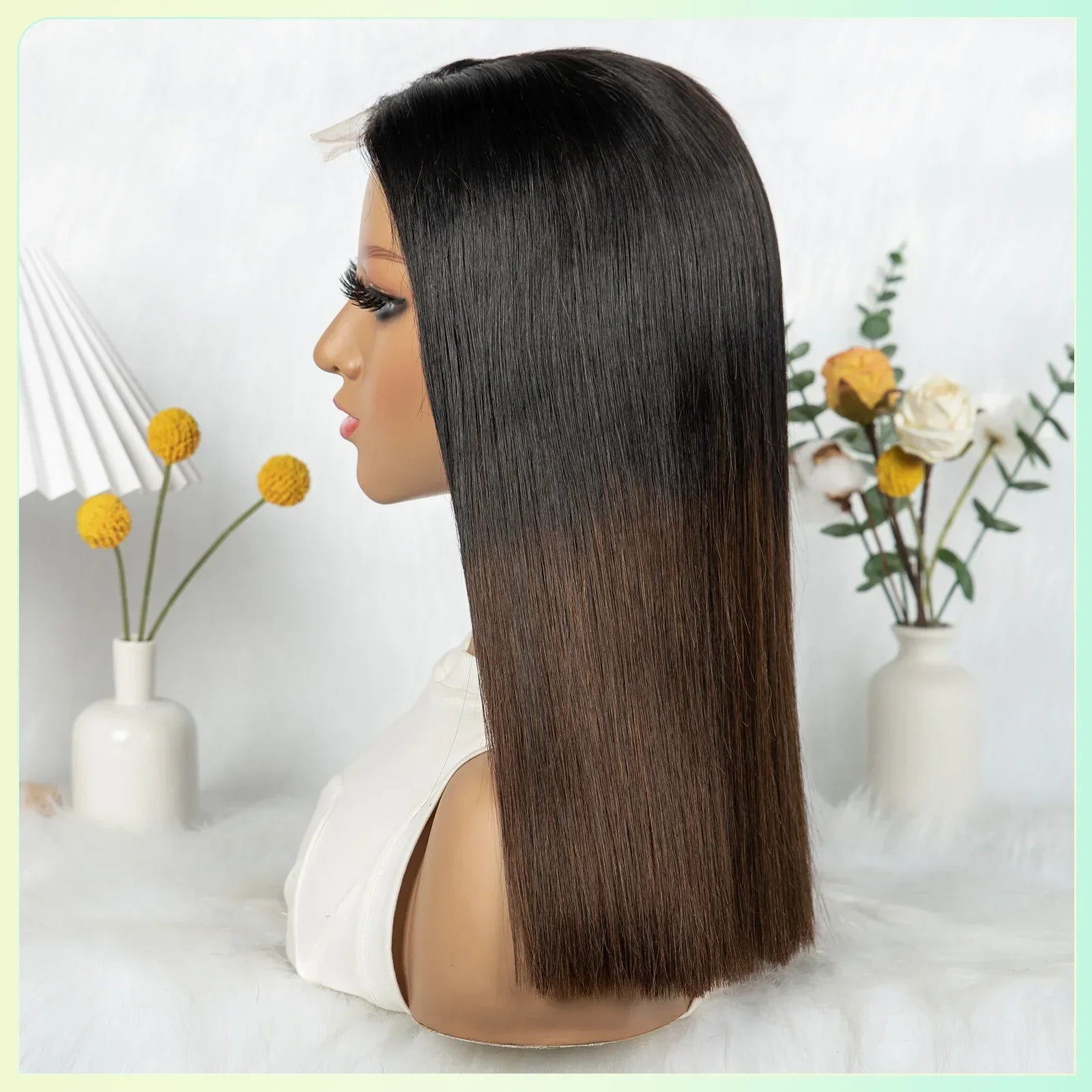 16A Double Drawn 1BT4 Chocolate Brown Bone Straight Wig | 2x6 Real HD Lace Raw Vietnamese Virgin Human Hair