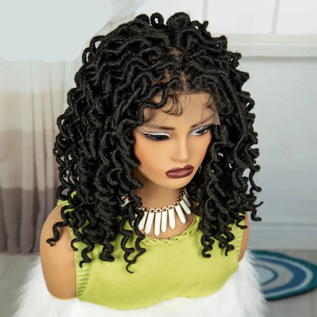 18" Faux Locs Full Lace Wig | Baby Hair | Transparent Lace Front | Crochet Dreadlocks | Black Women