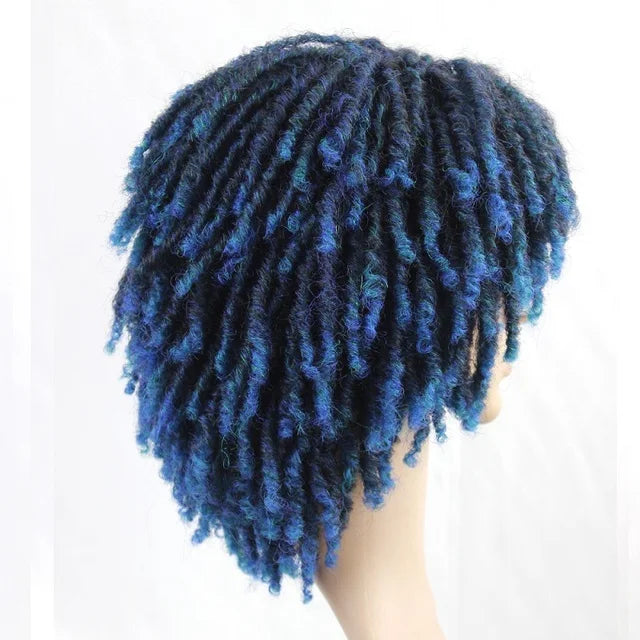 10" Braided Bob Wig | Afro Dreadlock Wig | Curly Ends | Synthetic Crochet Wig | Cosplay