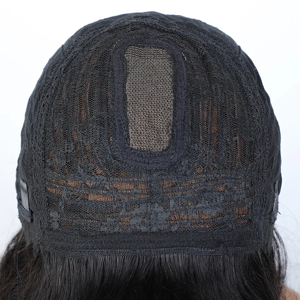 #27 Brown Straight Bob Wig with Bangs | Human Hair Lace Top & Realistic Scalp