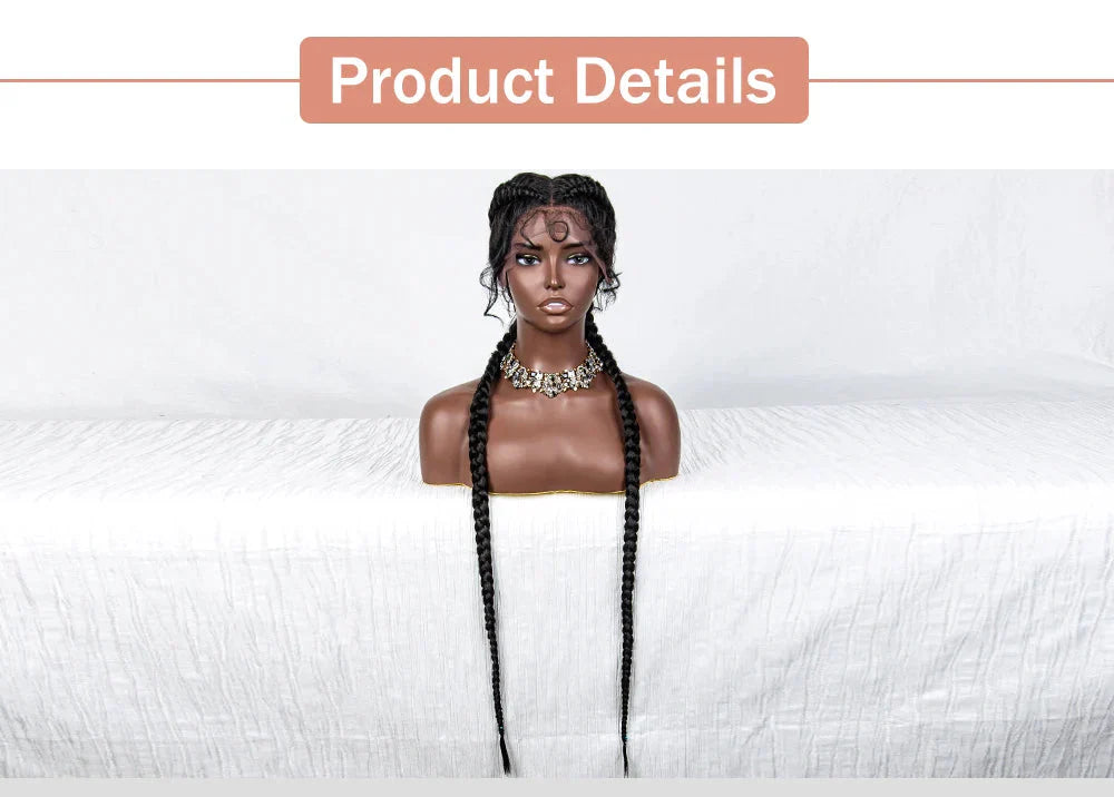 36" Twist Braided Wig | Lace Front | Natural Color | Clearance Sale