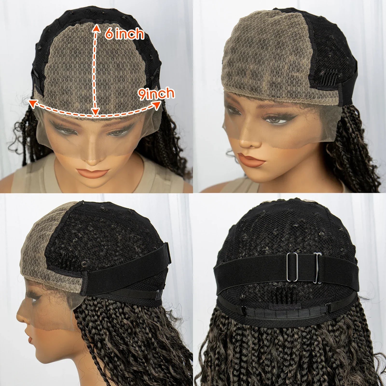 32" Boho Knotless Braided Wig | Bohemian Box Braids | Lace Front Wig with Baby Hair | Synthetic Hair
