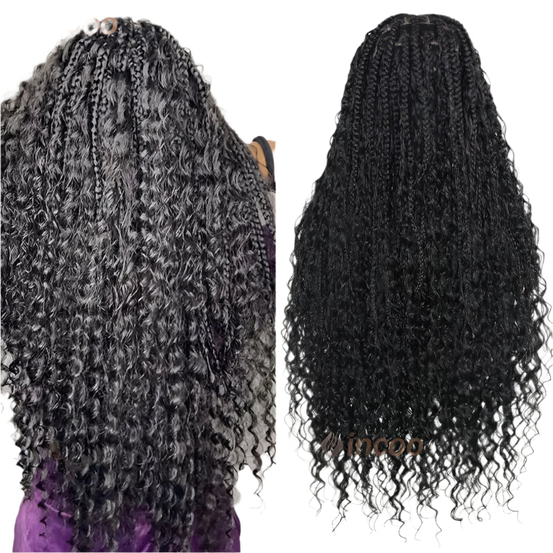 36" Ombre Goddess Locs Braids Wig | 360 Lace Front | Baby Hair | Bohemian Style