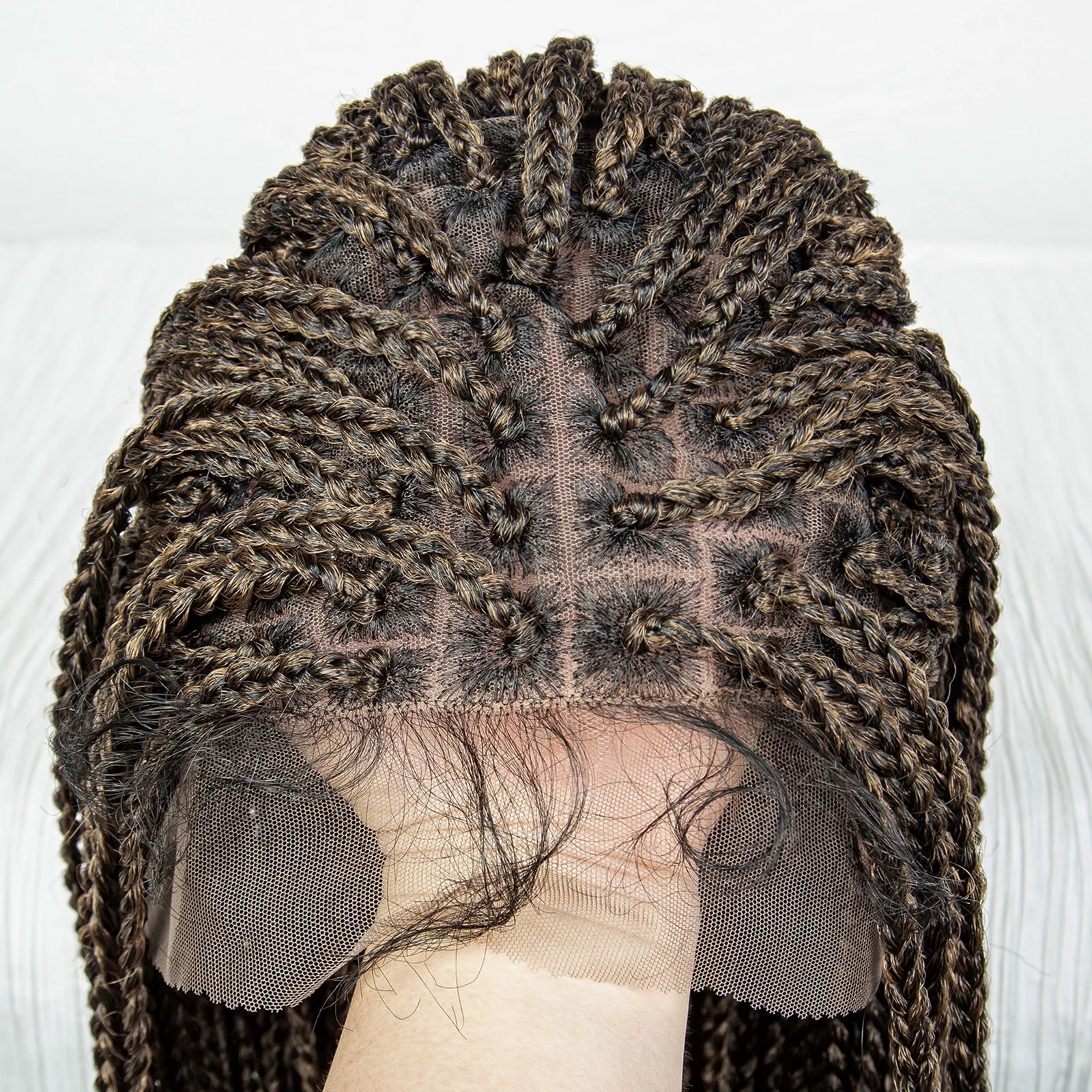 36" Water Wave Braided Wig | Lace Front | Baby Hair | Long Braids