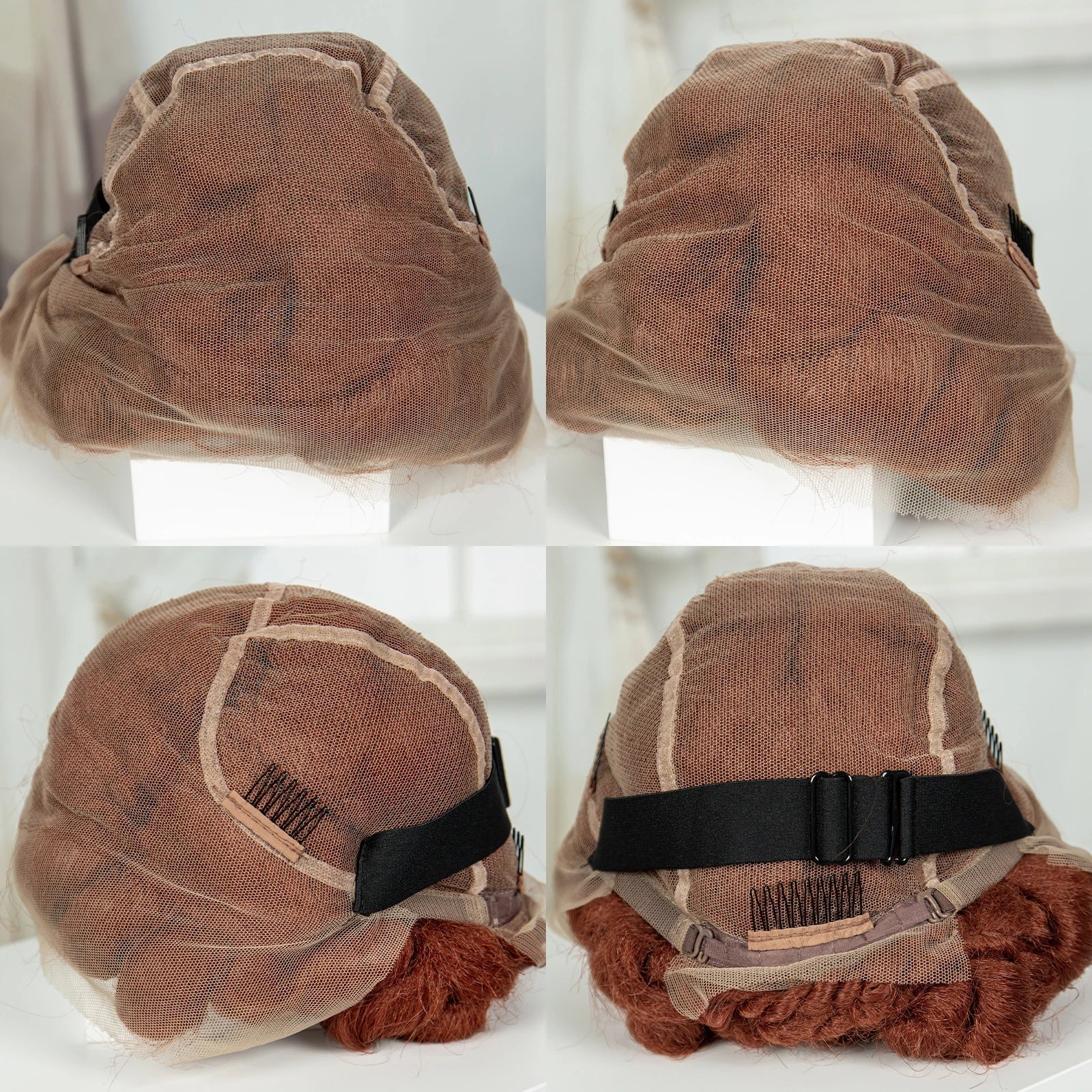 6" Short Bantu Knotless Braids Wig | 1B/30 Ombre | Full Lace