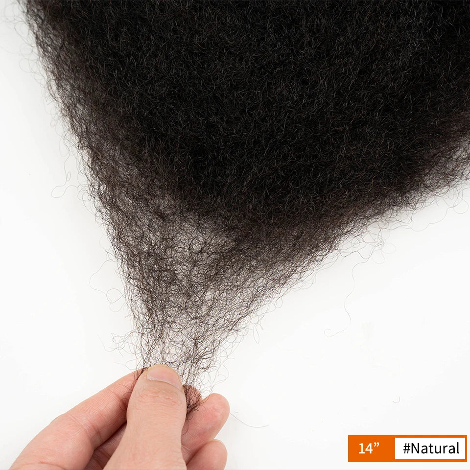 Afro Kinky Bulk Human Hair for Braids & Locs | Natural Color Virgin Remy Extensions