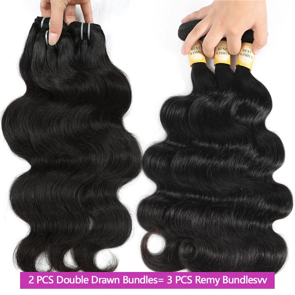 15A Double Drawn Body Wave Vietnamese Raw Hair Bundles | 18 20 22 Inch Human Hair Extensions | Virgin Hair Weave