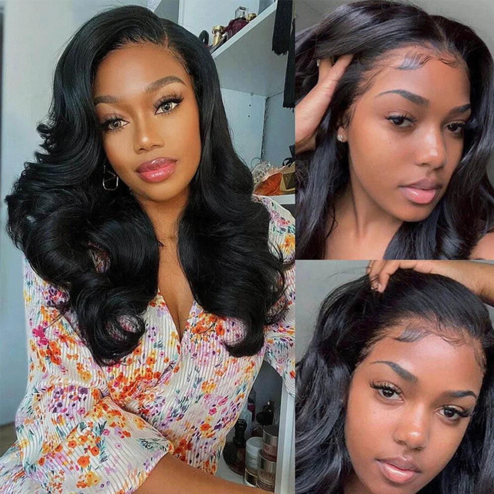 200% Density 13x4 Body Wave HD Transparent Lace Front Wig | Glueless Pre-Plucked Human Hair