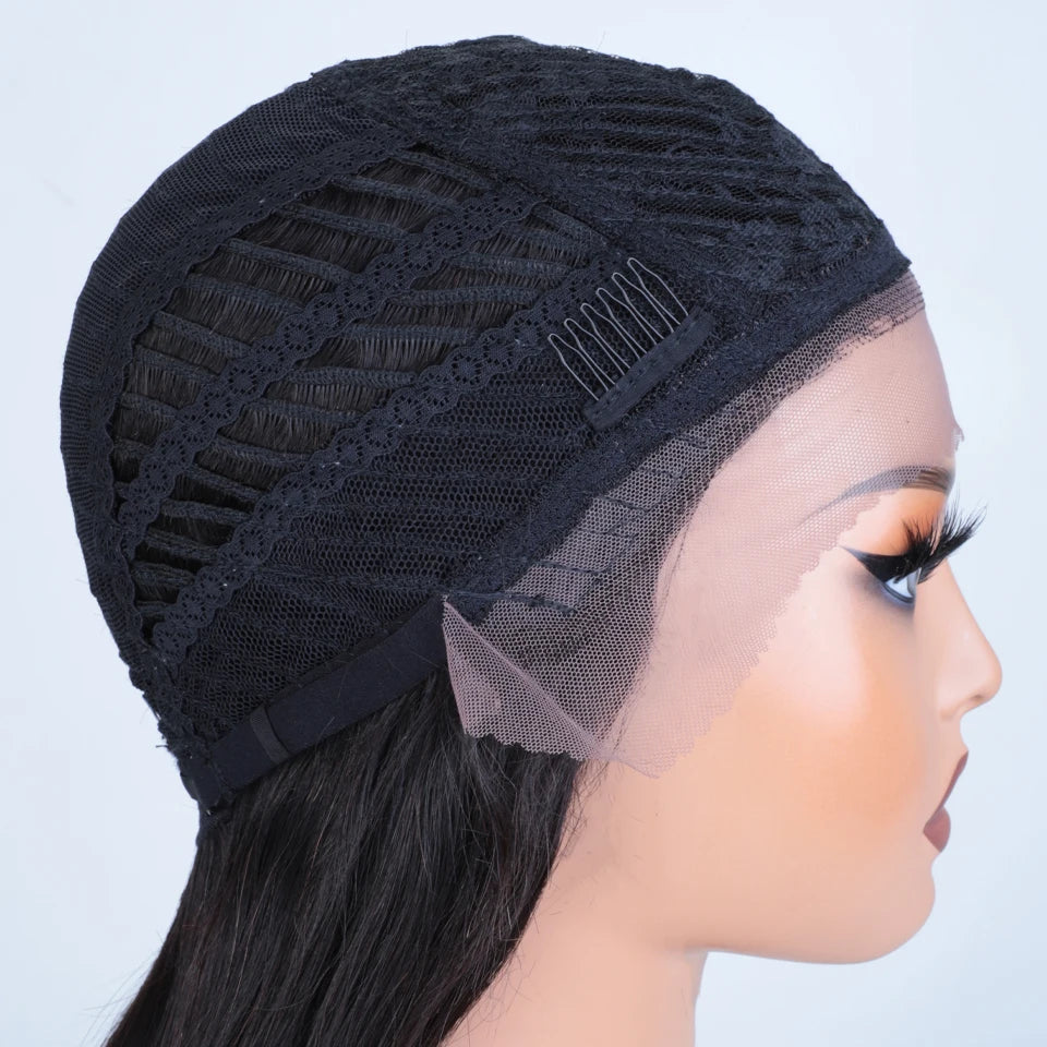 22"-24" Highlight PP27 Straight Lace Front Human Hair Wig | 13x6x1 Side Part Brazilian Remy Frontal Wig for Women