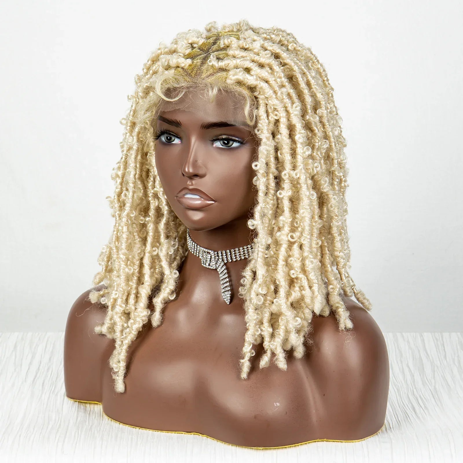 613 Blonde Butterfly Locs Braids Wig | Knotless Crochet | Full Lace