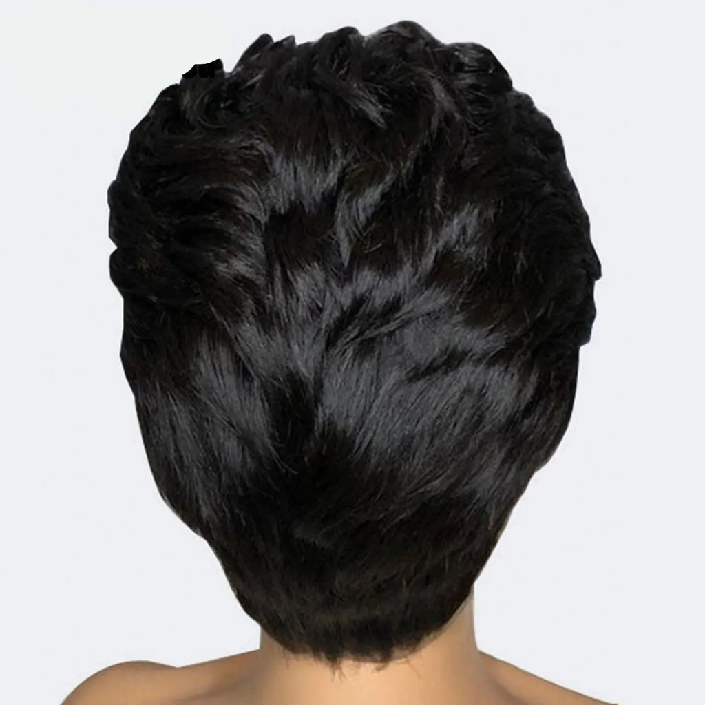 13x4 Side Part Pixie Cut Human Hair Wig | Wavy Short Bob Lace Front | 180% Density