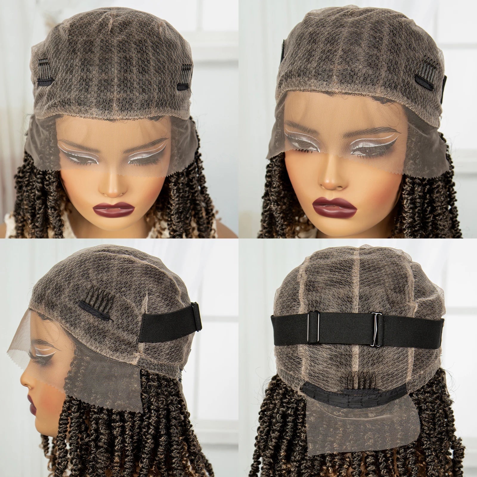 14" Full Lace Twisted Braids Wig with Baby Hair | Natural Looking Synthetic Lace Frontal Braided Wig for Black Women