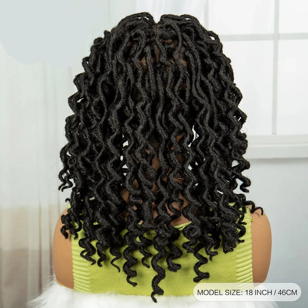 18" Faux Locs Full Lace Wig | Baby Hair | Transparent Lace Front | Crochet Dreadlocks | Black Women
