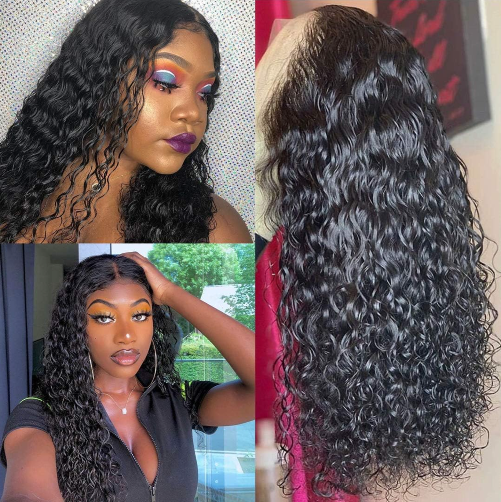 13x4 HD Lace Front Water Wave Wig | Long | 360 Lace Frontal | Brazilian Virgin Hair