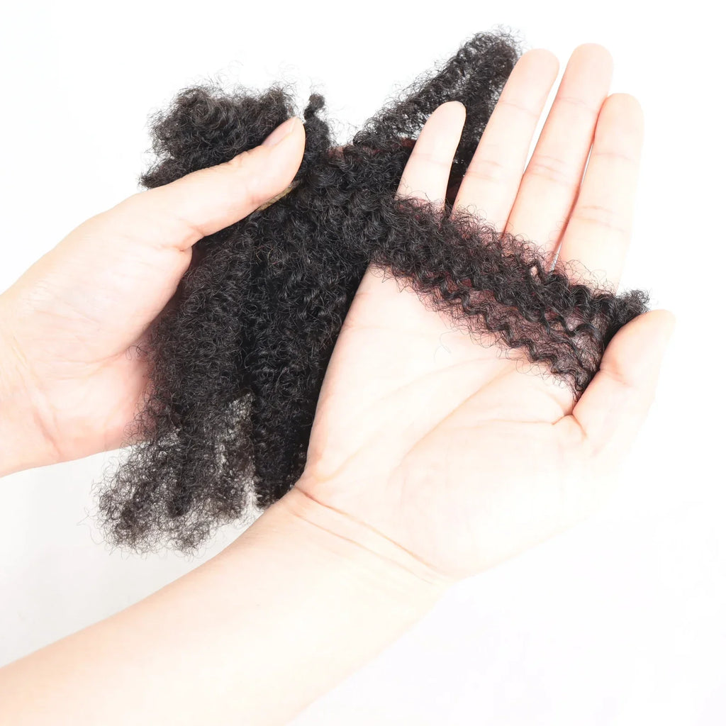 50g Afro Kinky Curly Bulk Human Hair | Braiding & Crochet Hair Extensions