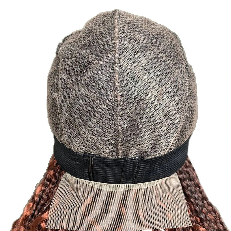 22" Curly End Box Braided Full Lace Front Wig | Goddess Locs | Bohemian Braids | Synthetic Wig