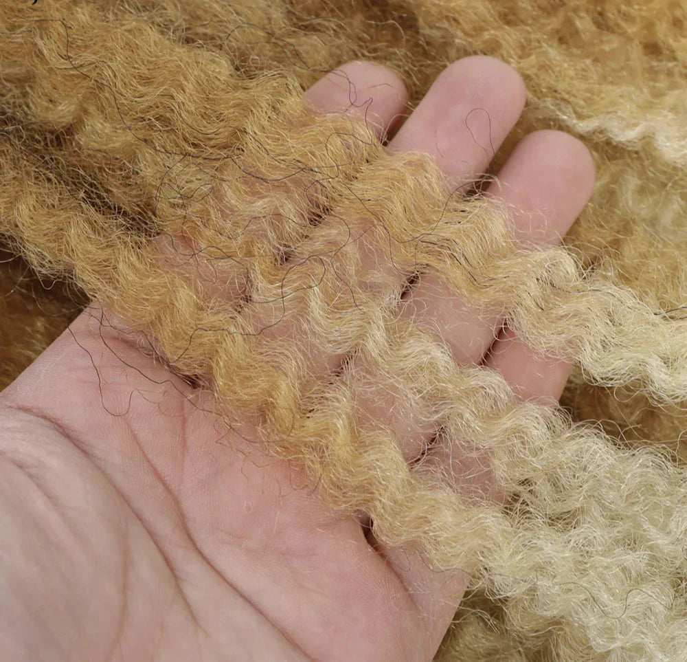 18" Marley Twist Braiding Hair | Crochet Braids | Afro Twist Kinky Hair Extensions | Ombre Colors | 30 Strands/Pack