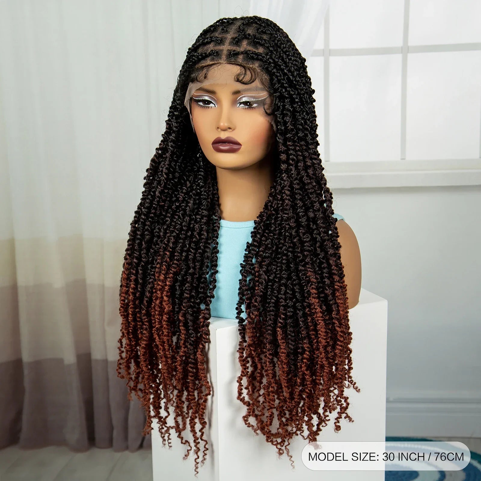 30" Twisted Braids Wig | HD Full Lace | Baby Hair | Long Braids