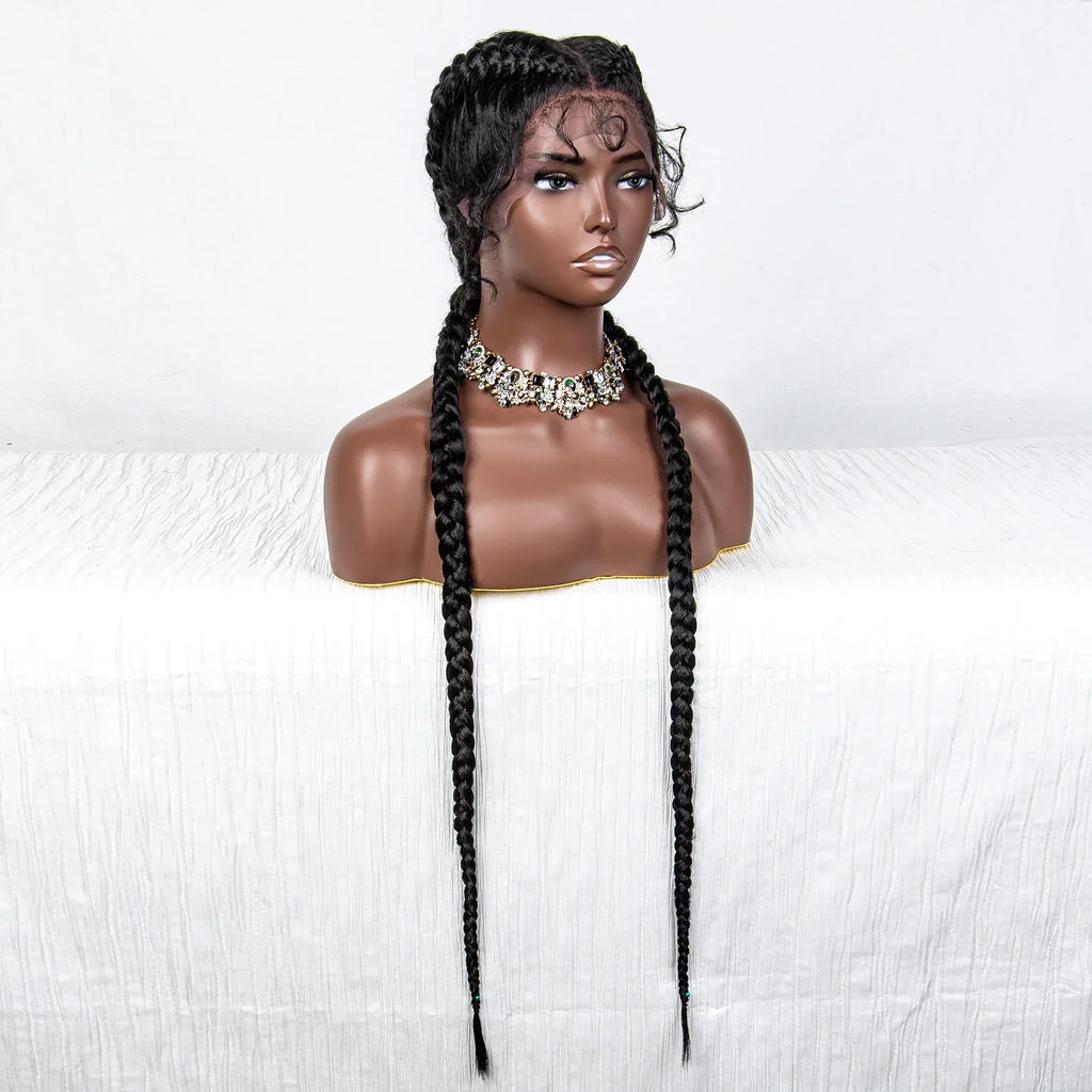 36" Twist Braided Wig | Lace Front | Natural Color | Clearance Sale