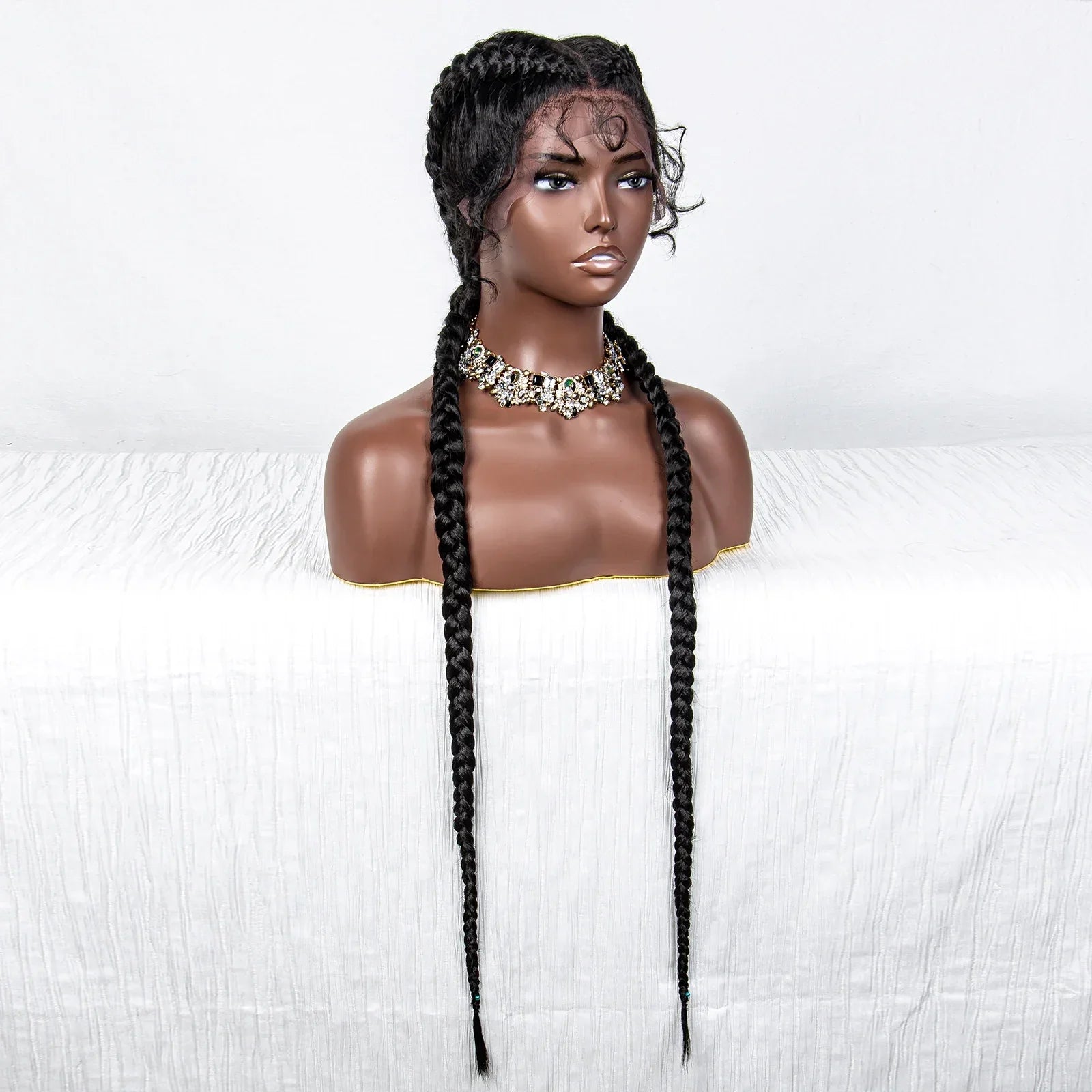 36" Twist Braided Wig | Lace Front | Natural Color | Clearance Sale