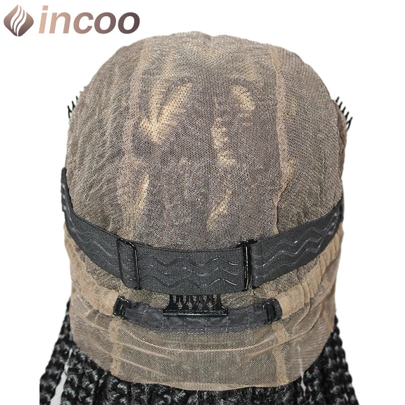 36" Heart Shaped Braided Wig | Senegalese Twists & Jumbo Box Braids | Full Lace Frontal