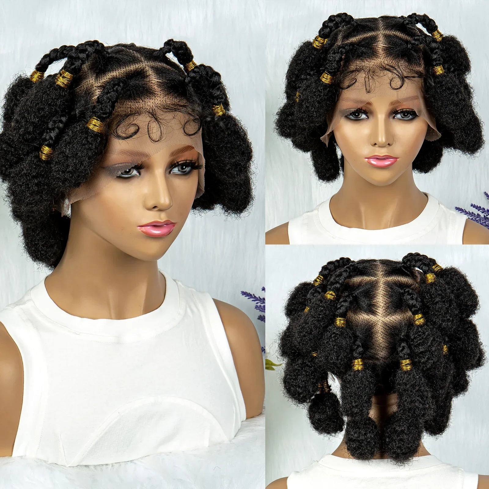 Bantu Knotless Box Braids Wig | Full Lace African Braiding Hair