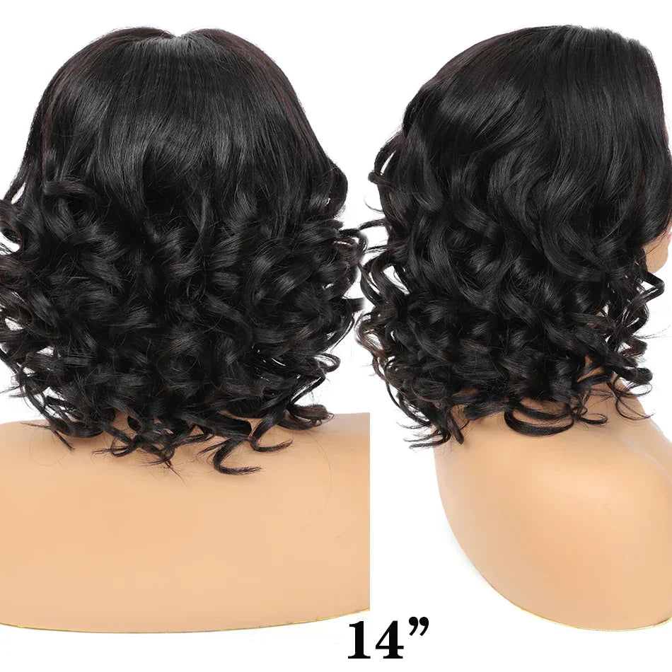 100% Indian Hair | Remy Wear and Go | Glueless | Human Hair | Pre Plucked | Pre Cut | Bouncy | Loose | Body Wave | Lace Front Wigs