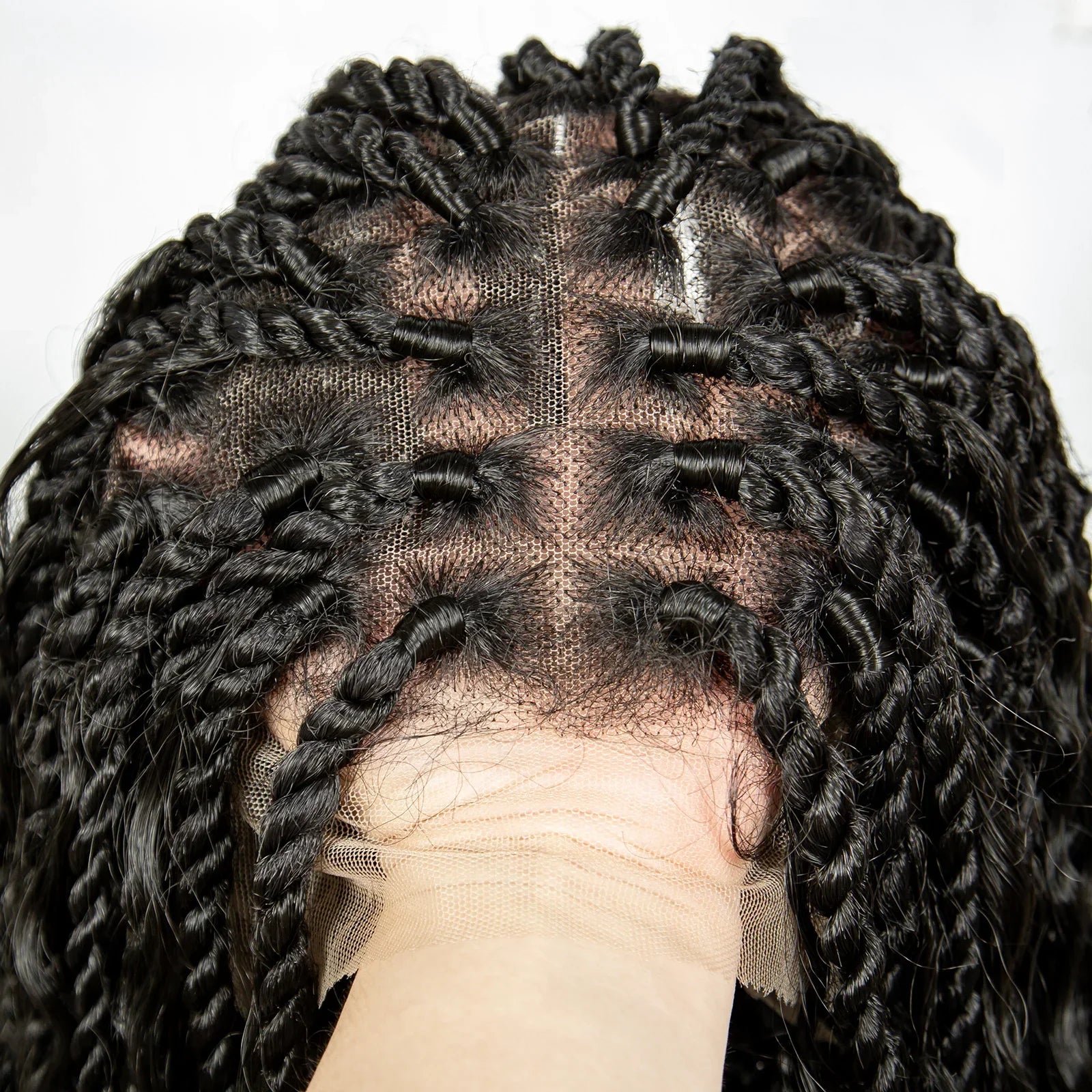 36" Long Island Twist Braided Wig - Knotless Synthetic Full Lace with Baby Hair