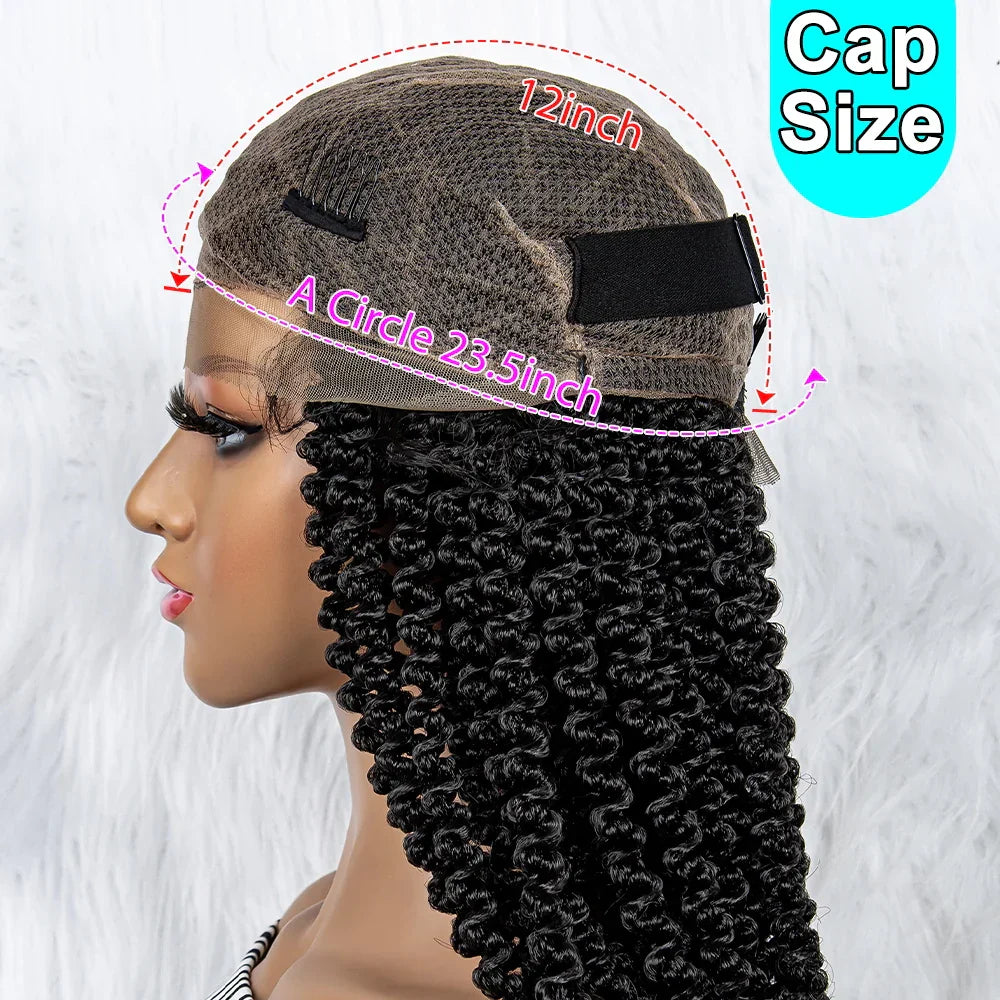 18" HD Lace Full Lace Braided Wig | Twist Braids | Baby Hair | Natural Look | Synthetic Hair