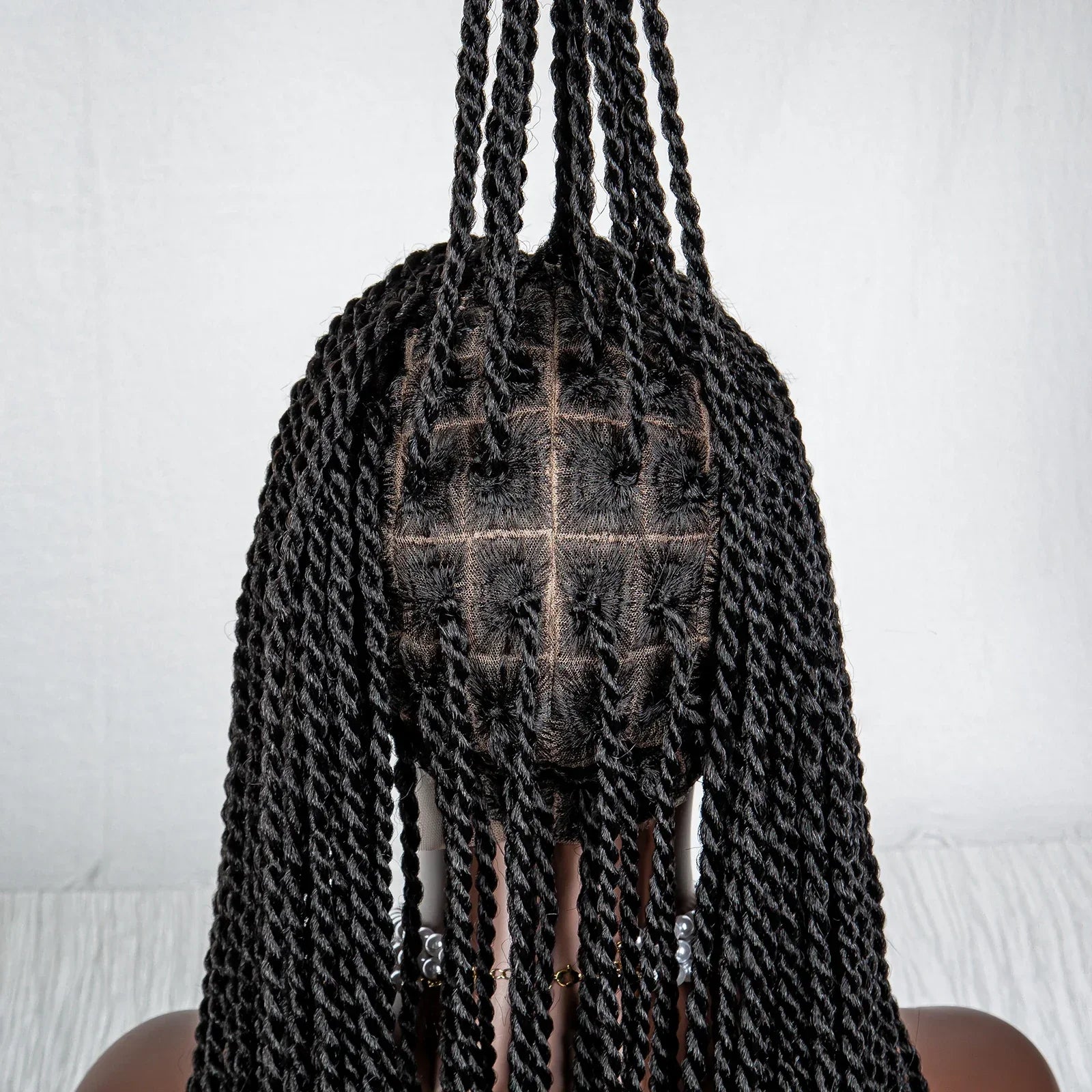 40" Long Straight Braided Wig | Full Lace | Baby Hair | Colored Braids