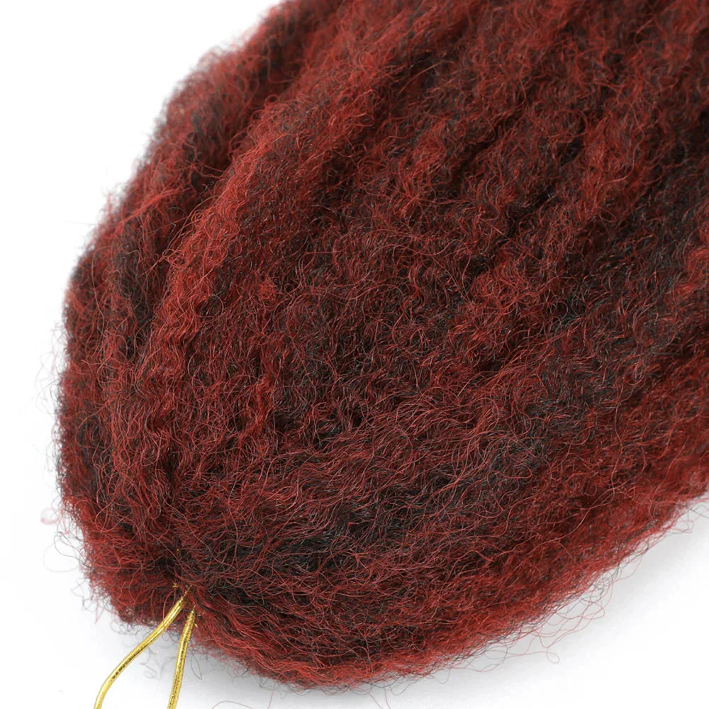 18" Marley Twist Braiding Hair | Crochet Braids | Afro Twist Kinky Hair Extensions | Ombre Colors | 30 Strands/Pack