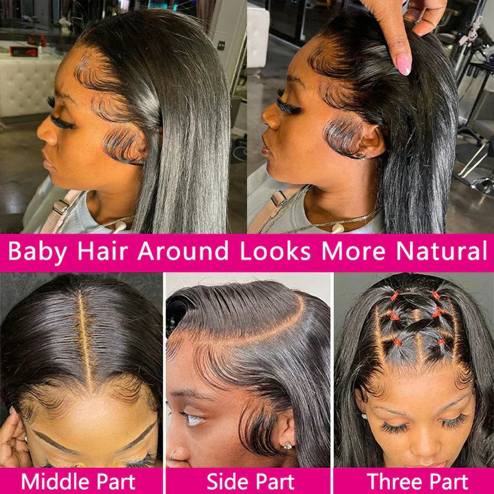 360 Lace Wig | Brazilian Bone Straight Hair | 13x6 & 13x4 Lace Frontal Wigs | 30-36 Inches