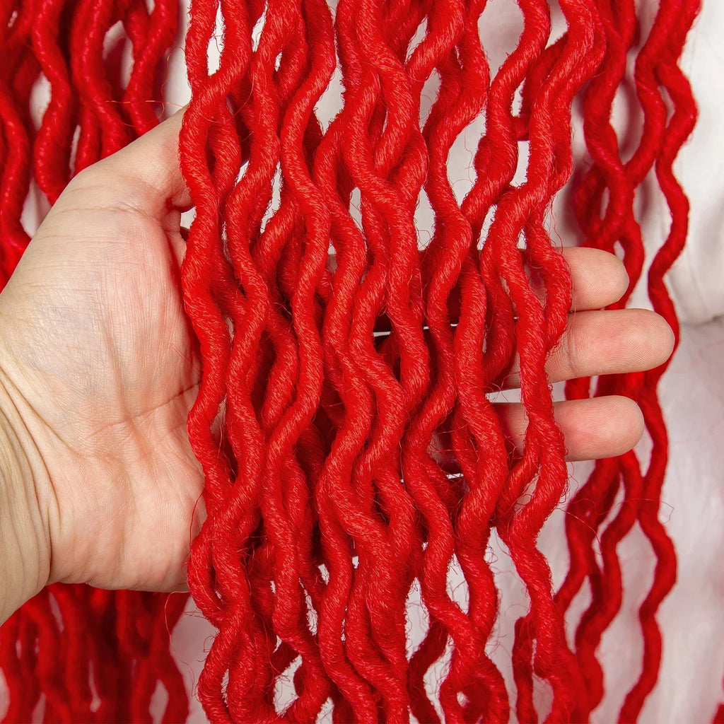 30" Crochet Afro Dreadlocks Bucket Hat Wig | Synthetic Braided Hair | Curly Ends | Black Women