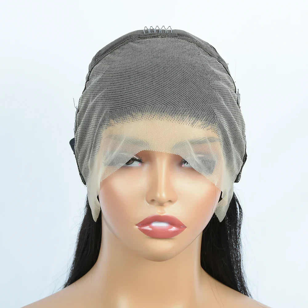 350% Density Double Drawn Straight Lace Front Wig | 13x4 Transparent Brazilian Human Hair