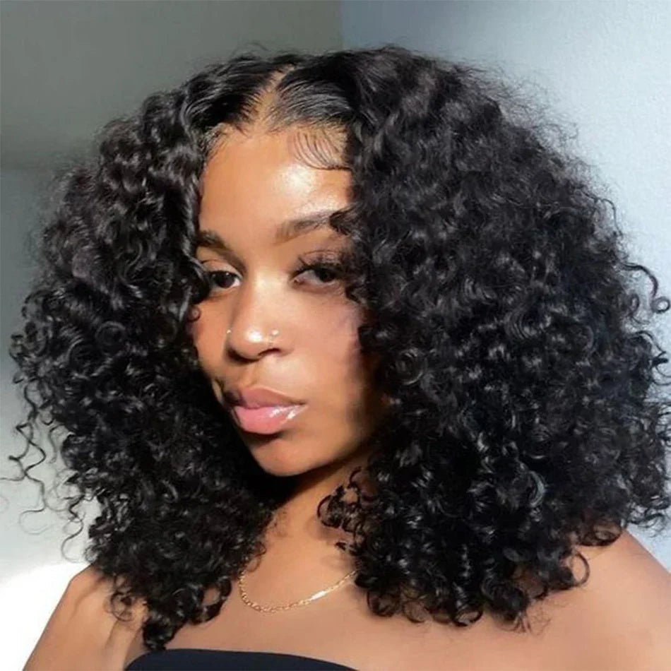12A Deep Wave Bob Wig | Glueless | Ready to Go | Lace Frontal & Closure Options | Brazilian Remy Human Hair