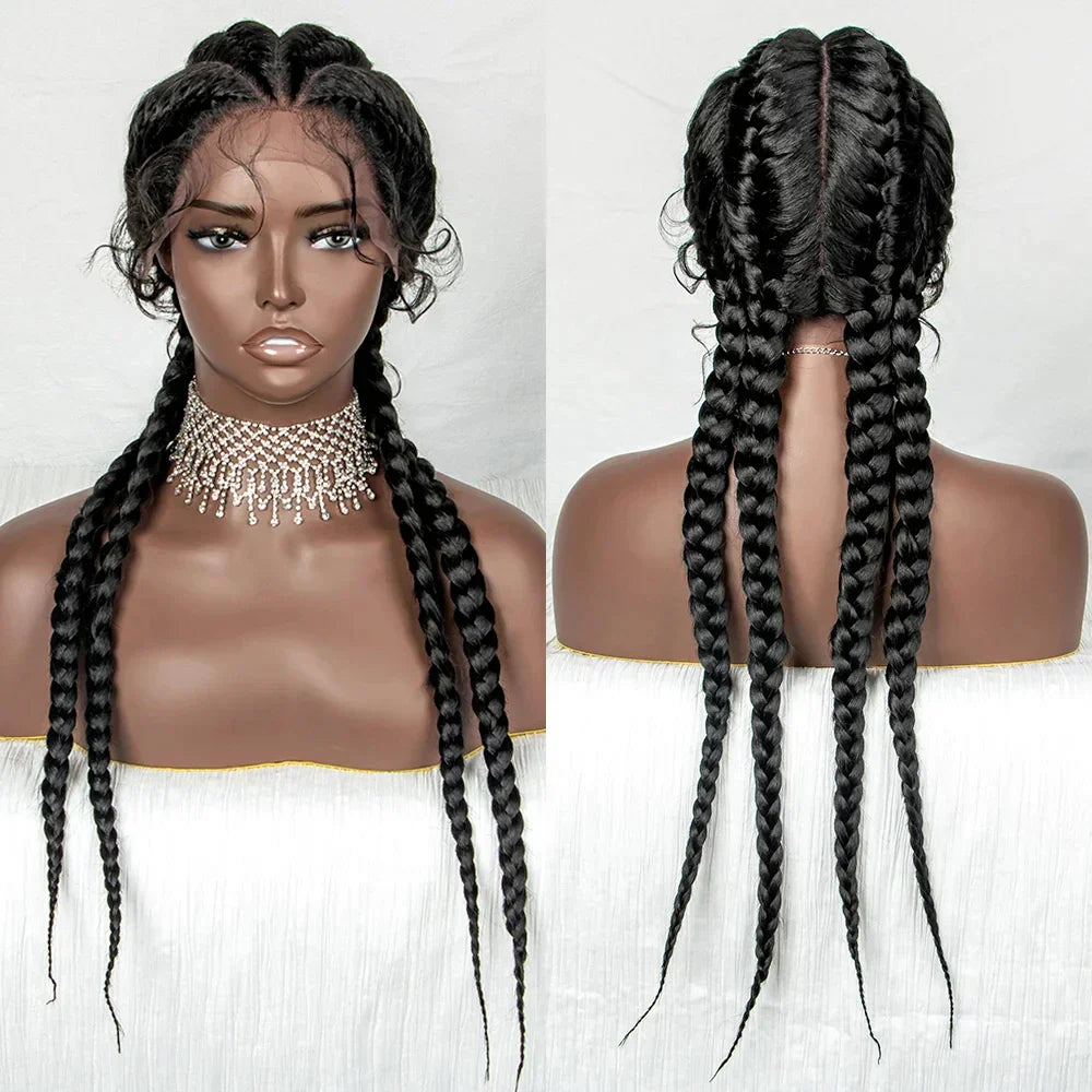 26" Blonde Ombre Twist Braids Wig | Lace Front Clearance Sale