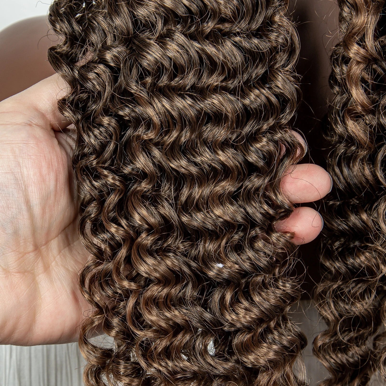 22" Box Braids Full Lace Wig | Two Curly Ponytails | Baby Hair | Synthetic Braided Wig