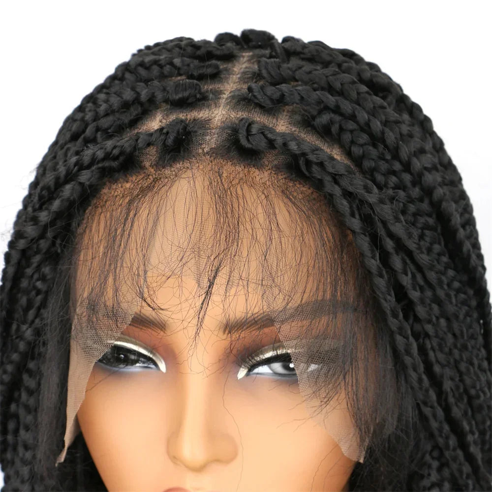 3x Twist Braided Wig | 30 Inch Full Lace Afro Dreadlocks | Synthetic Crochet Hair | For Women