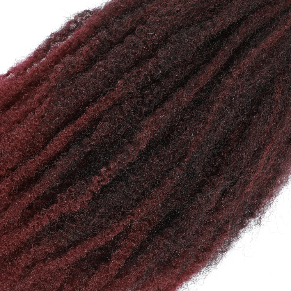 18" Marley Twist Braiding Hair | Crochet Braids | Afro Twist Kinky Hair Extensions | Ombre Colors | 30 Strands/Pack