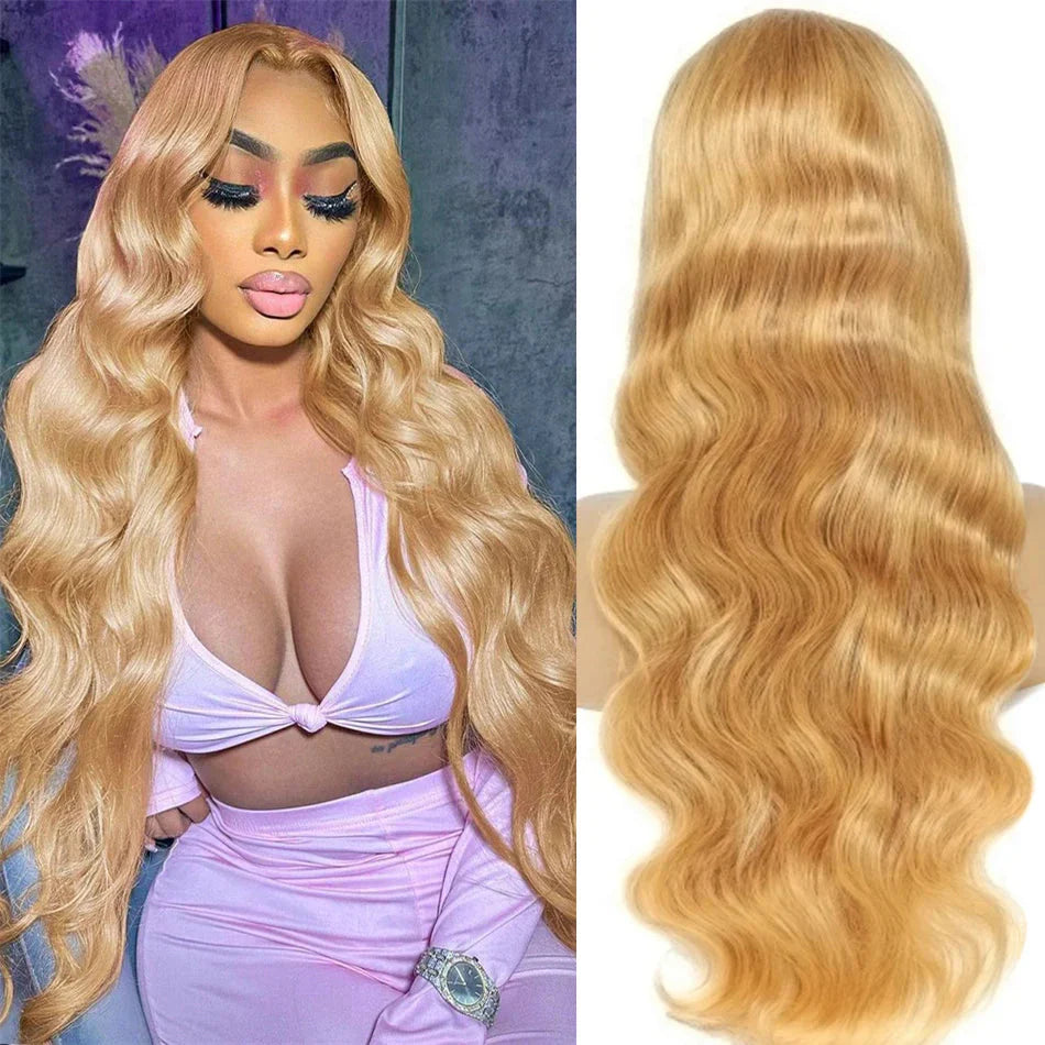 #27 Colored Honey Blonde | HD | Transparent | Lace Front Wigs | Human Hair| Body Wave | Brazilian | Human Hair
