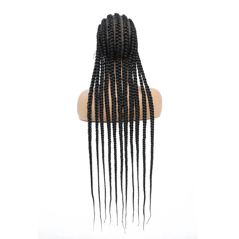36" Blonde Goddess Braids Wig | Jumbo Plaits | Full Lace Front | Knotless | Handmade