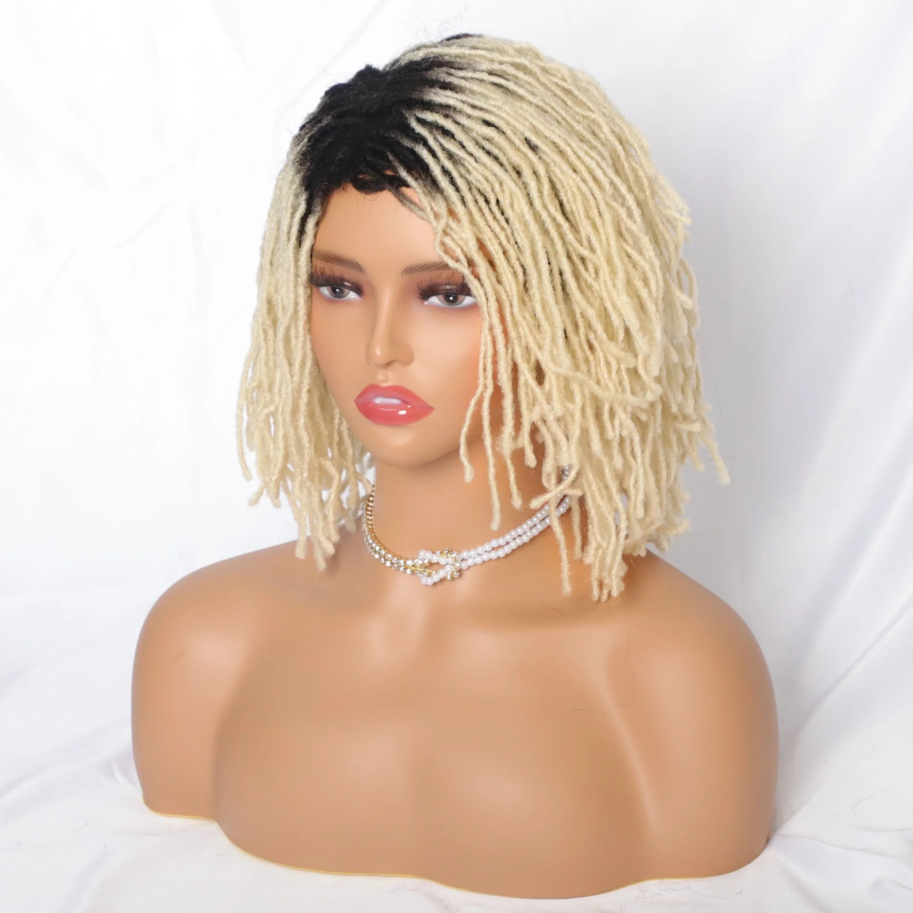 10" Braided Bob Wig | Afro Dreadlock Wig | Curly Ends | Synthetic Crochet Wig | Cosplay