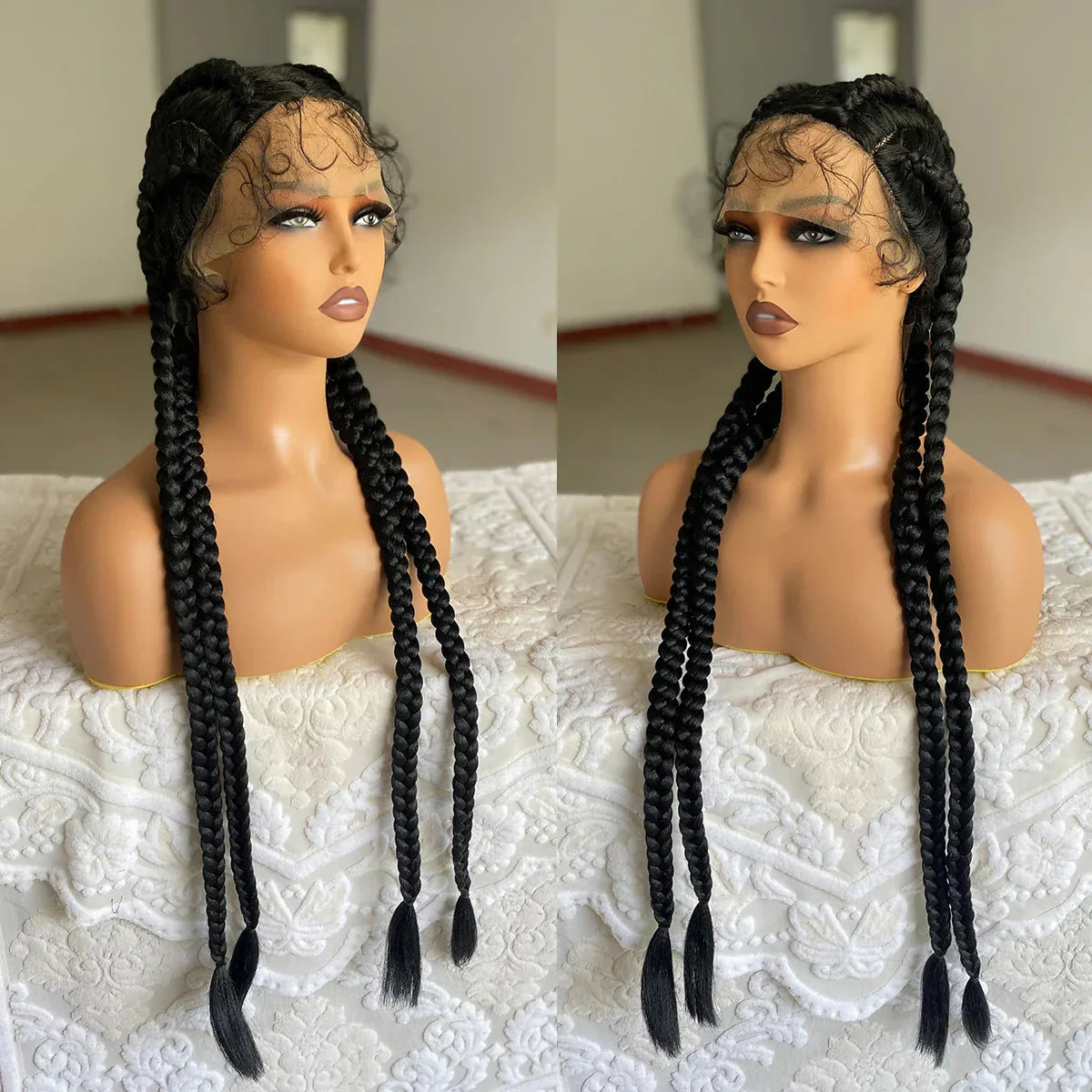 32" Senegalese Twist Lace Front Wig | 4 Twist Braids | DIY Cosplay Wig | Synthetic Braiding Hair