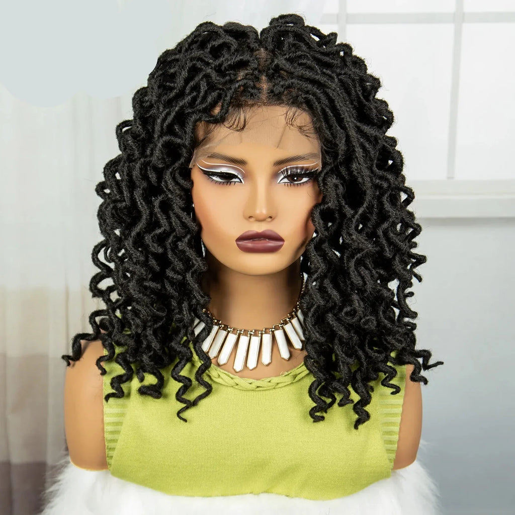 18" Faux Locs Full Lace Wig | Baby Hair | Transparent Lace Front | Crochet Dreadlocks | Black Women